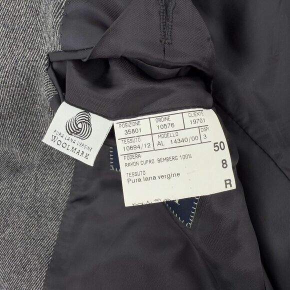 Canali Men's 3 Button Wool Blazer Patch Pockets Charcoal Gray Size 40R - Picture 7 of 15